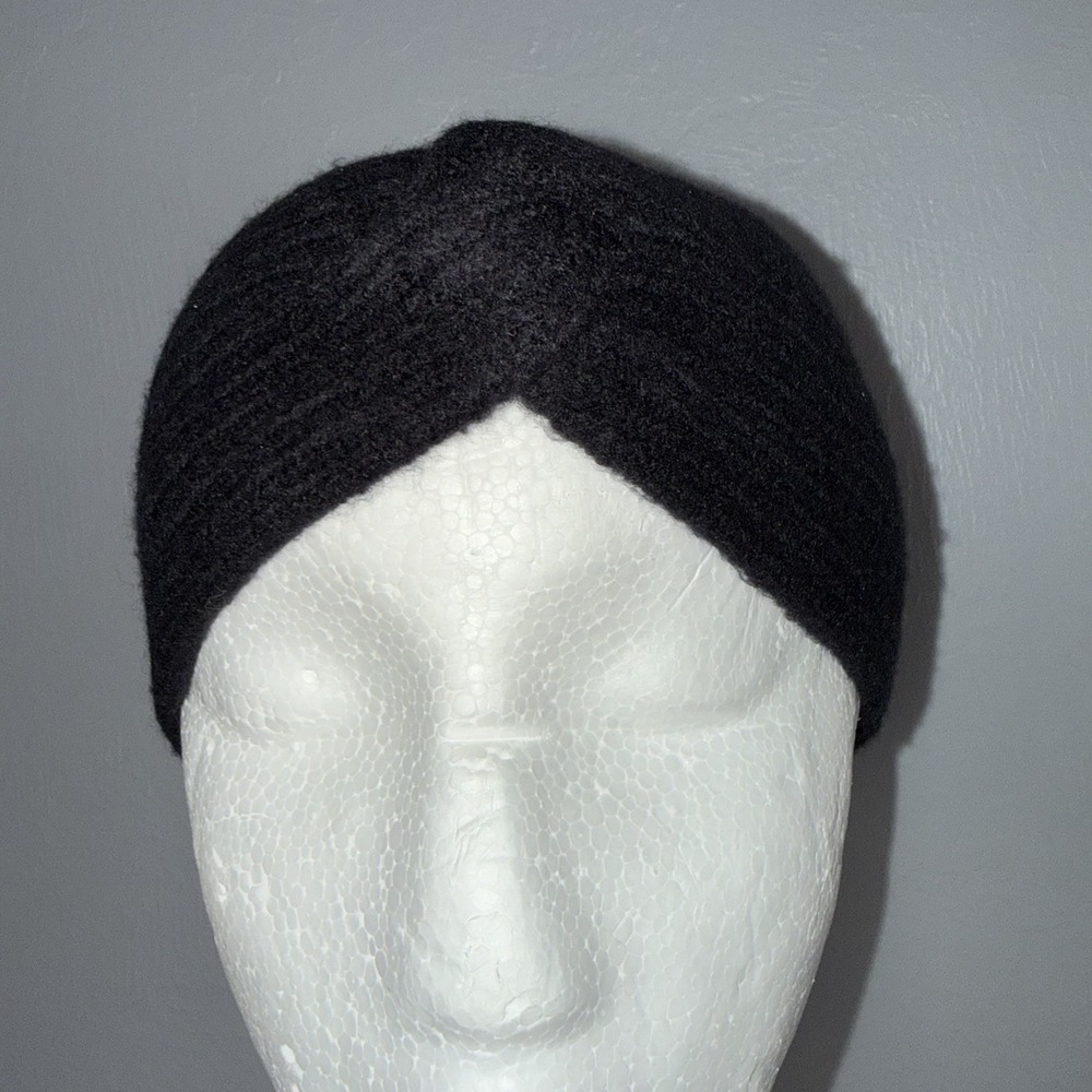 J.Crew ribbed knit winter twist headband Black OS Acrylic Polyamide Wool Spandex